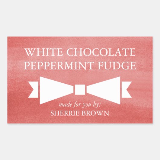 Red Waterverf Wash Holiday Gift Label (Voorkant)