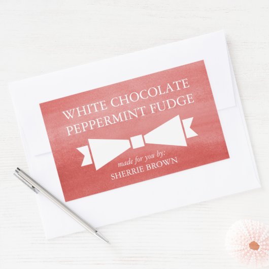 Red Waterverf Wash Holiday Gift Label (Envelop)