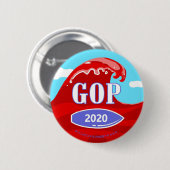 Red Wave 2020 Ronde Button 5,7 Cm (Voorkant /achterkant)