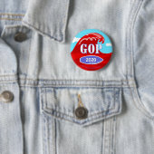 Red Wave 2020 Ronde Button 5,7 Cm (In situ)