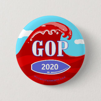 Red Wave 2020 Ronde Button 5,7 Cm