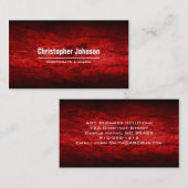 Red Waves Modern Professional Visitekaartje (Voorkant / Achterkant)