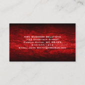 Red Waves Modern Professional Visitekaartje (Achterkant)