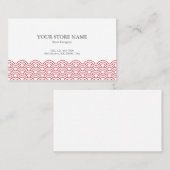 Red Waves "Seigaiha" WAGARA 名刺 Visitekaartje (Voorkant / Achterkant)