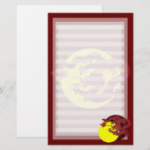 Red Wax Dragon Briefpapier (Voorkant / Achterkant)