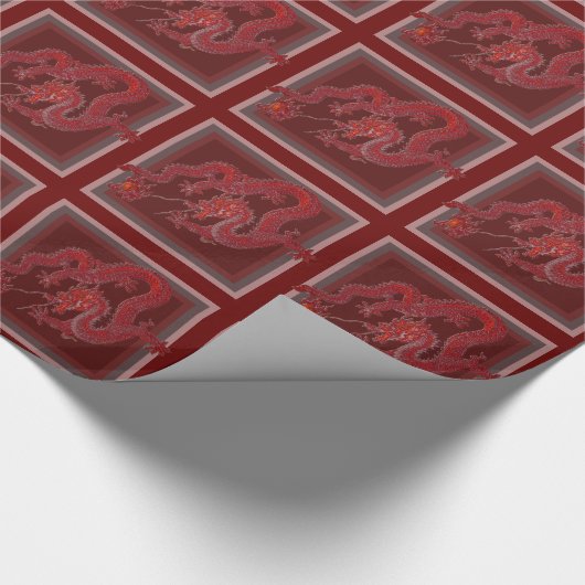 Red Wax Dragon Cadeaupapier (Hoek)