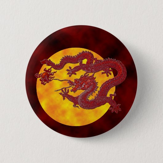 Red Wax Dragon Ronde Button 5,7 Cm (Voorkant)
