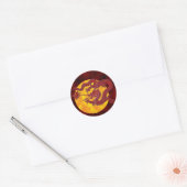 Red Wax Dragon Ronde Sticker (Envelop)