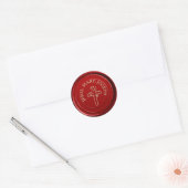 Red Wax Jesus Mary Joseph Religious Ronde Sticker (Envelop)