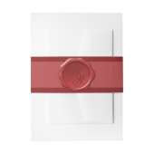 Red Wax Seal Monogram 2 Initialen Elegant Script Uitnodigingen Wikkel (Voorkant Voorbeeld)