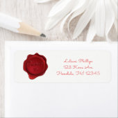 Red Wax Seal Sweet 16 Elegant Formal Party Etiket (Insitu)