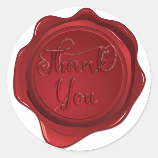 Red Wax Seal Sweet 16 Elegante bruiloft Ronde Sticker (Voorkant)