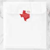 Red We hebben verhuisd - Dotted Texas Moving Vierkante Sticker (Tas)