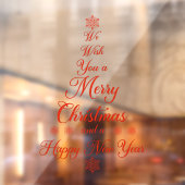 Red we wensen u een prettig kerstvenster. raamsticker (Vel 2)
