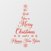 Red we wensen u een prettig kerstvenster. raamsticker (Vel)