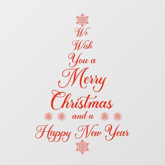 Red we wensen u een prettig kerstvenster. raamsticker (Vel)
