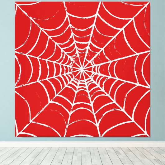 Red Web Canvas Afdruk (Insitu (Houten vloer))