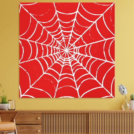 Red Web Canvas Afdruk (Insitu (Woonkamer))