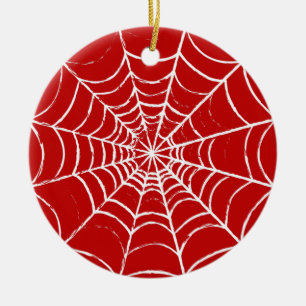 Red Web Keramisch Ornament