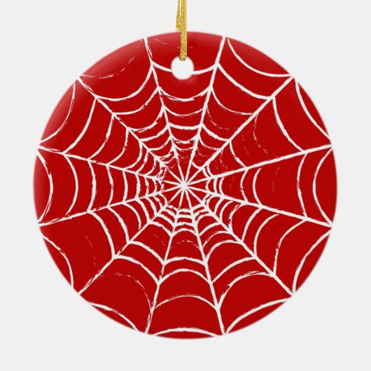 Red Web Keramisch Ornament (Achterkant)