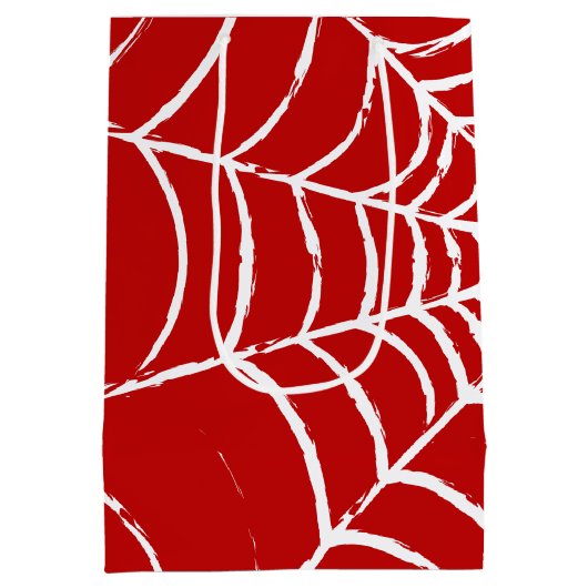 Red Web Medium Cadeauzakje (Achterkant)