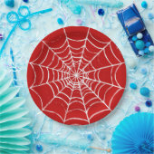 Red Web Papieren Bordje (Feest)