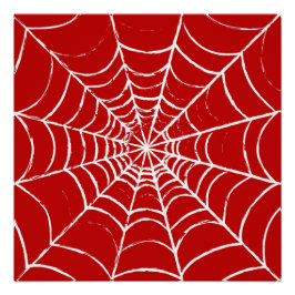 Red Web Perfect Poster