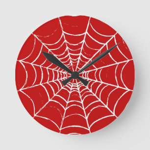 Red Web Ronde Klok