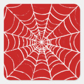 Red Web Vierkante Sticker (Voorkant)
