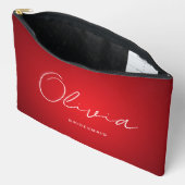 Red Wedding Bruidsmeisje Custom Accessoire Pouch Etui (Open)