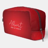 Red Wedding Man of Honor gepersonaliseerd Toilettasje (Rechterhoek)