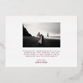 Red Wedding Real Folie 2 foto's Bedankt kaarten (Achterkant)