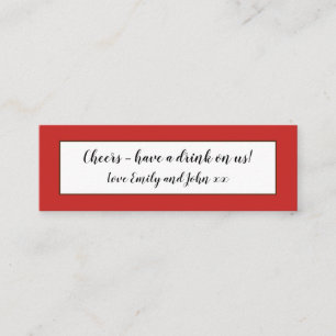 Red Wedding Receptie Drinken Ticket