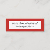 Red Wedding Receptie Drinken Ticket (Voorkant)