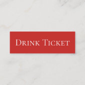 Red Wedding Receptie Drinken Ticket (Achterkant)