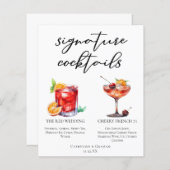 Red Wedding Signature Cocktails Menu (Voorkant / Achterkant)