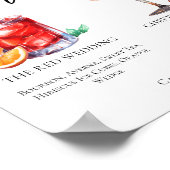 Red Wedding Signature Cocktails Menu Poster (Hoek)