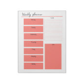 Red Weekly Planner-laptop Notitieblok (Linkerzijde)