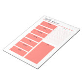 Red Weekly Planner-laptop Notitieblok (Schuin)