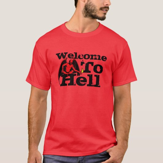 Red Welcome to Hell Demon T-shirt (Voorkant)