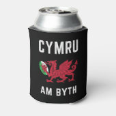 Red Welsh Dragon Cymru Rugby Fan Wales Blikjeskoeler (Blikje Achterkant)