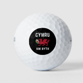 Red Welsh Dragon Cymru Rugby Fan Wales Golfballen