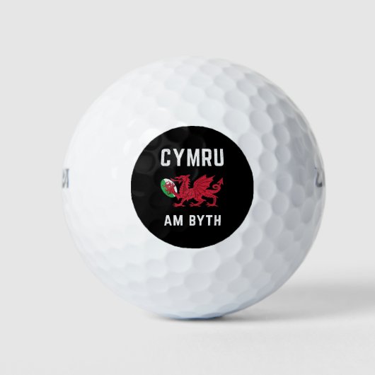 Red Welsh Dragon Cymru Rugby Fan Wales Golfballen (Voorkant)