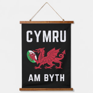 Red Welsh Dragon Cymru Rugby Fan Wales Hangend Wandkleed