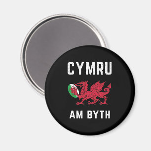 Red Welsh Dragon Cymru Rugby Fan Wales Magneet
