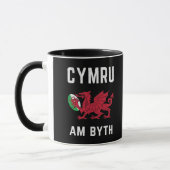 Red Welsh Dragon Cymru Rugby Fan Wales Mok (Links)