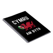 Red Welsh Dragon Cymru Rugby Fan Wales Notitieboek (Rechterzijde)