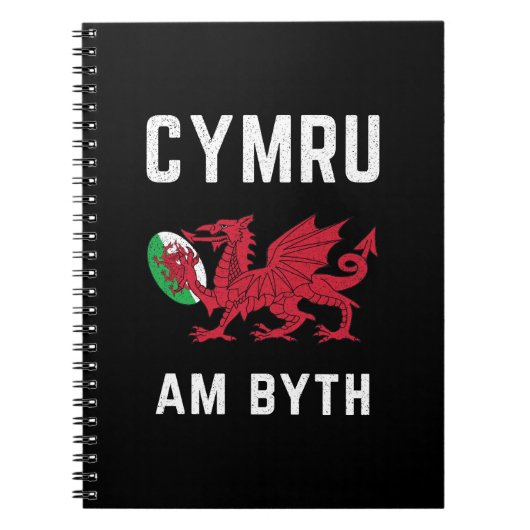Red Welsh Dragon Cymru Rugby Fan Wales Notitieboek (Voorkant)
