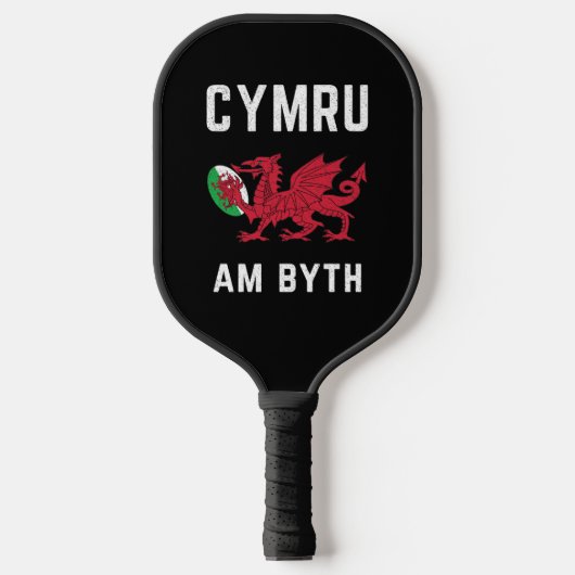 Red Welsh Dragon Cymru Rugby Fan Wales Pickleball Paddle (Voorkant)