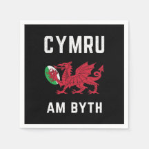 Red Welsh Dragon Cymru Rugby Fan Wales
